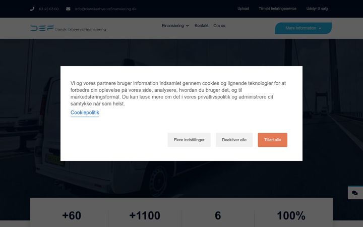 Screenshot of danskerhvervsfinansiering.dk