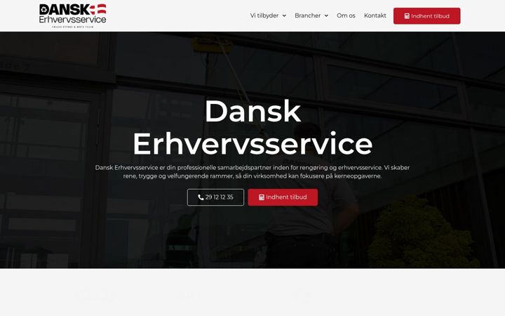 Screenshot of danskerhvervsservice.dk