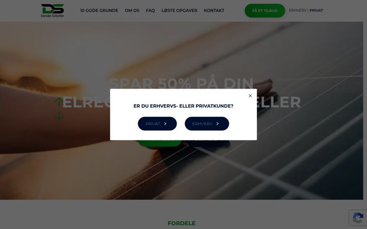 Ekrano kopija danskesolceller.dk