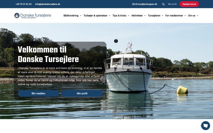 Screenshot of dansketursejlere.dk