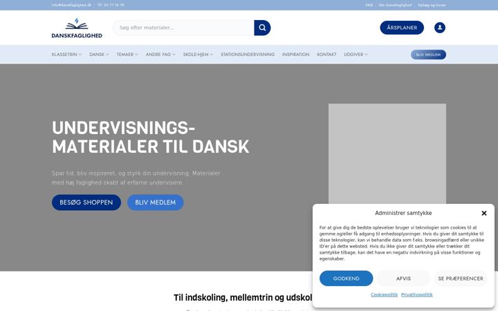 Screenshot of danskfaglighed.dk