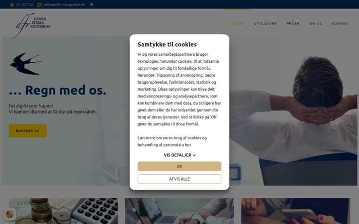 Screenshot of danskfirmaregnskab.dk
