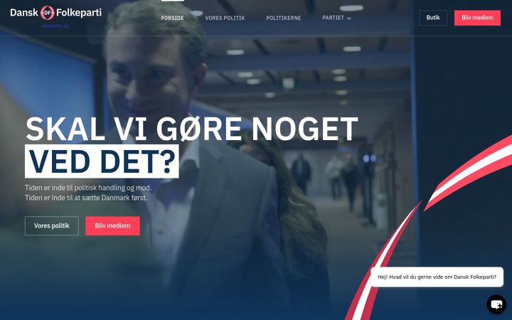 Screenshot von danskfolkeparti.dk