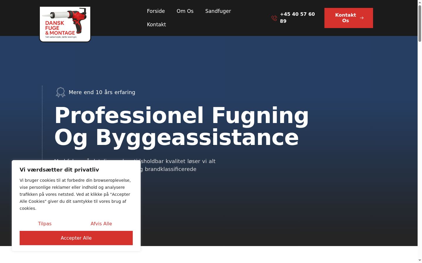 Screenshot van de toestemmingsbanner zoals getoond vóór enige interactie