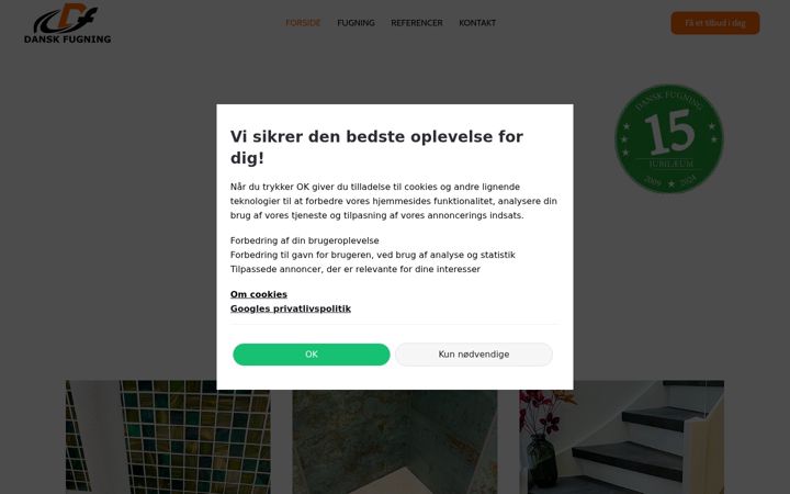 Screenshot of danskfugning.dk