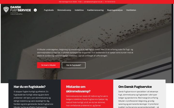 Screenshot of danskfugtservice.dk