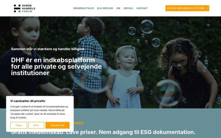 Screenshot von danskhandelsforum.dk