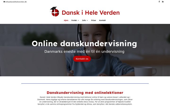 Ekrano kopija danskiheleverden.dk