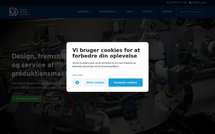 Screenshot von danskmaskinteknik.dk