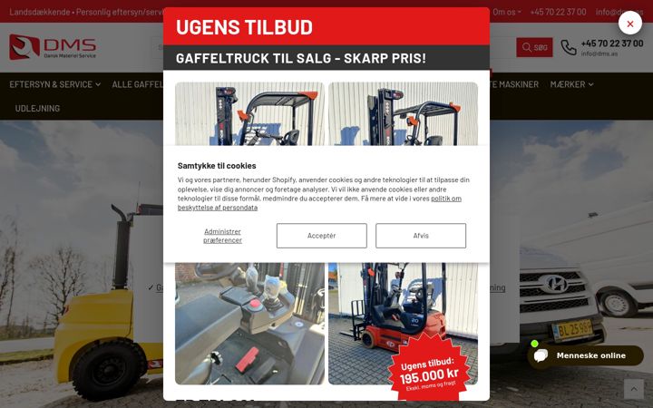 Screenshot von danskmaterielservice.dk