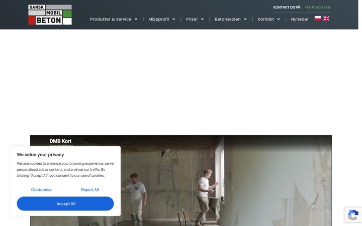 Screenshot di danskmobilbeton.dk
