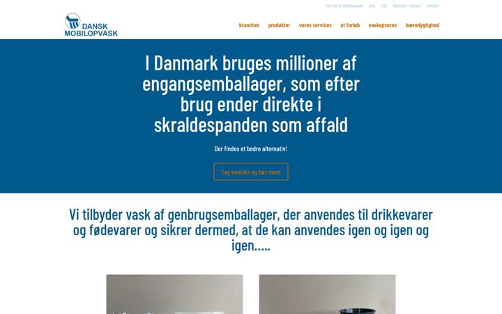 Screenshot von danskmobilopvask.dk