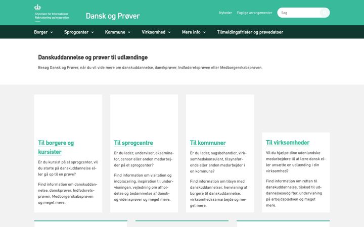 Screenshot di danskogproever.dk