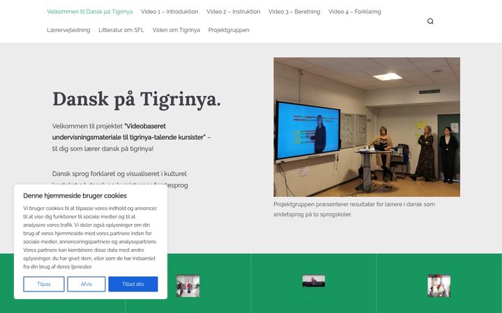 Screenshot von danskpaatigrinya.dk