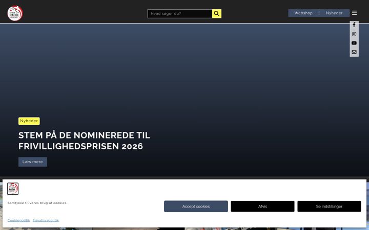 Screenshot di danskpadelforbund.dk