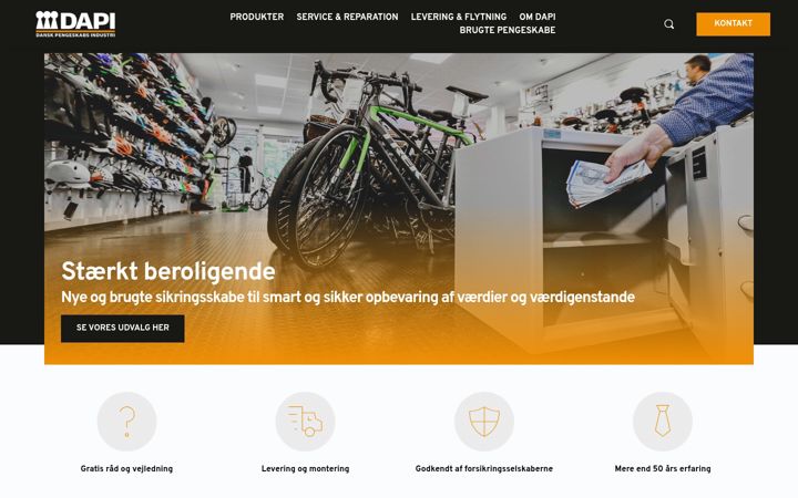 Screenshot di danskpengeskabsindustri.dk