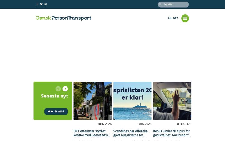 Screenshot di danskpersontransport.dk