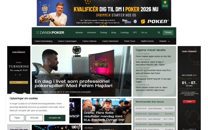 Screenshot di danskpoker.dk