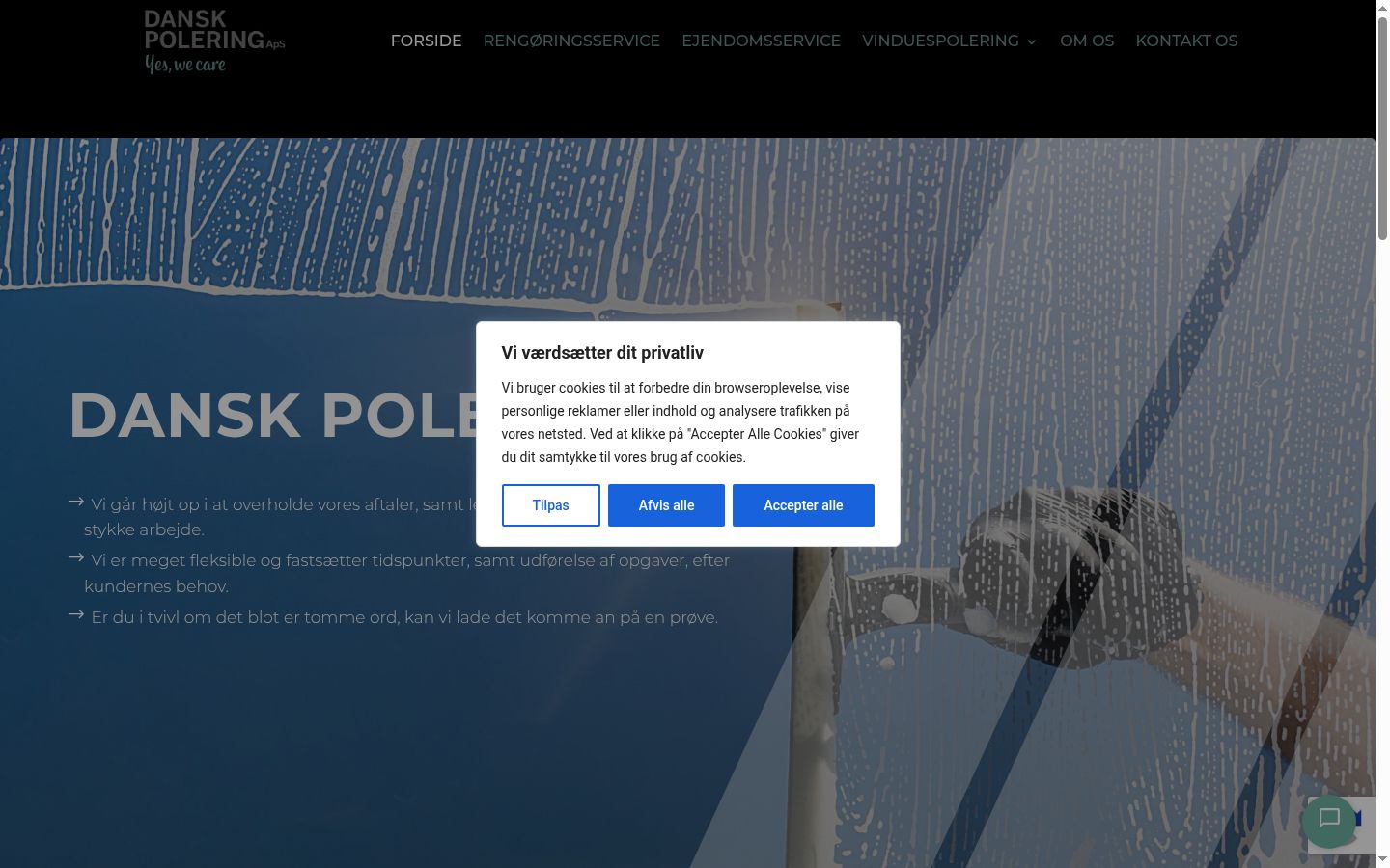 Screenshot tal-banner tal-kunsens muri qabel kwalunkwe interazzjoni