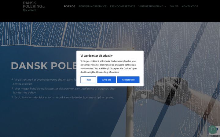 Screenshot di danskpolering.dk