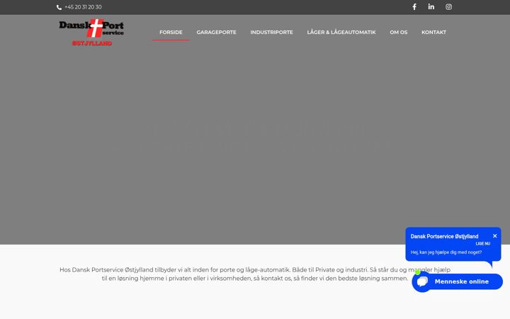 Screenshot di danskportservice-oestjylland.dk