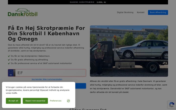 Screenshot di danskrotbil.dk
