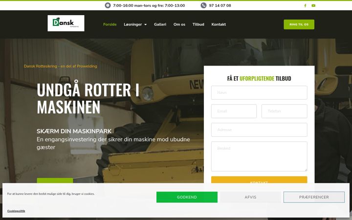 Screenshot di danskrottesikring.dk