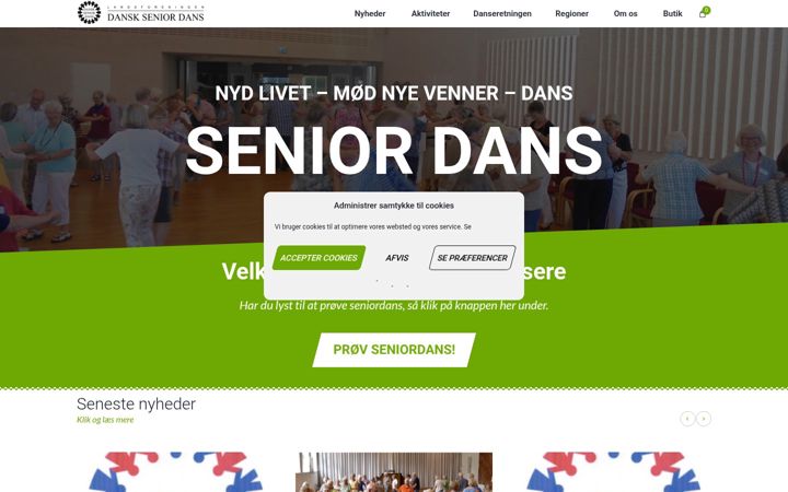 Screenshot di danskseniordans.dk