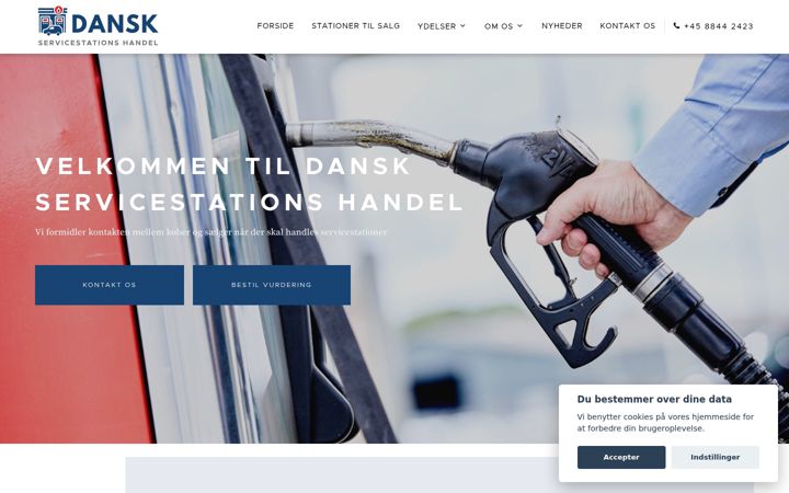 Screenshot di danskservicestationshandel.dk
