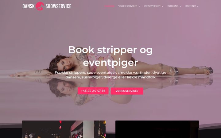 Screenshot di danskshowservice.dk
