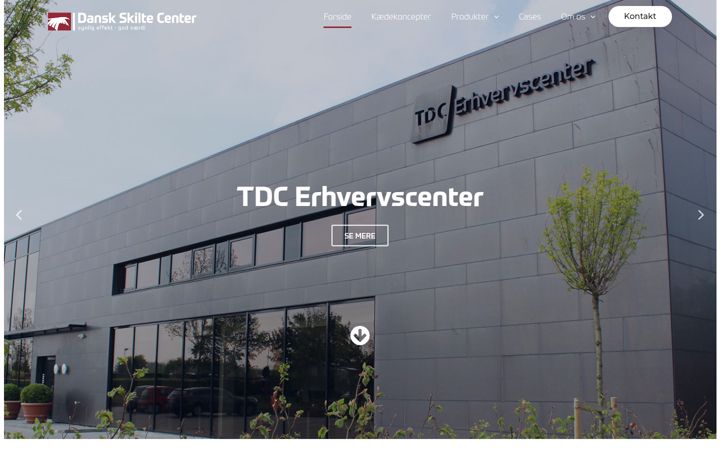 Screenshot di danskskiltecenter.dk