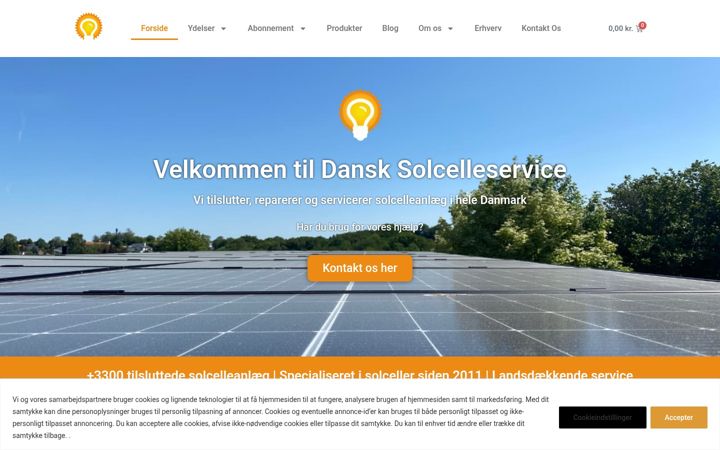 Screenshot of dansksolcelleservice.dk