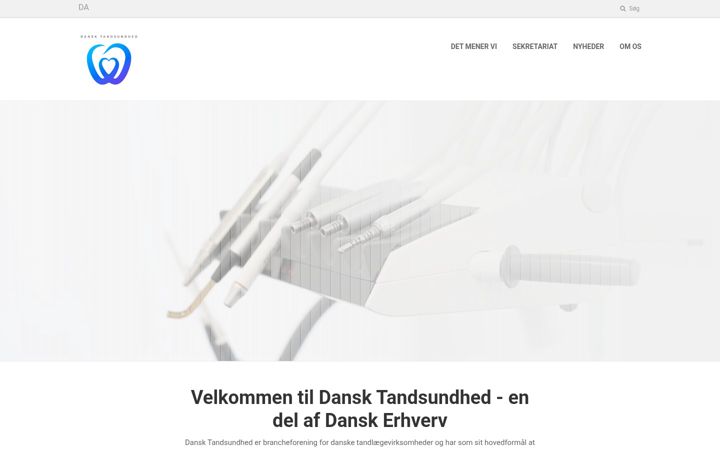 Screenshot di dansktandsundhed.dk
