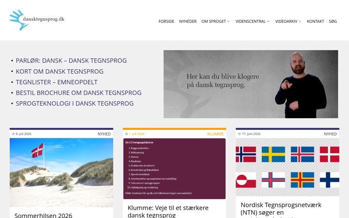 Screenshot di dansktegnsprog.dk