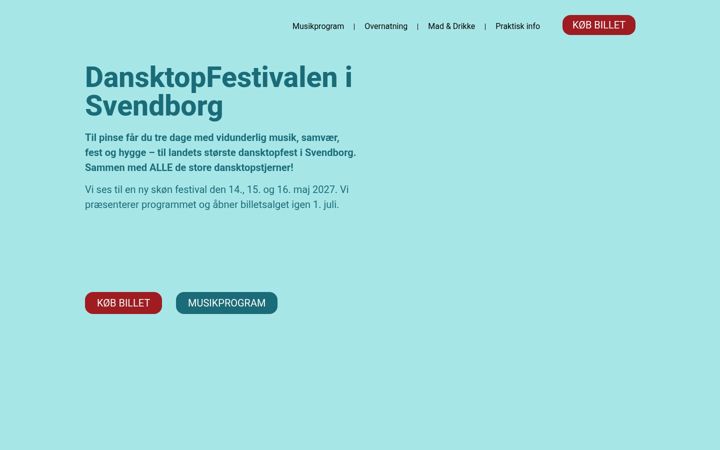 Screenshot di dansktopfestivalen.dk