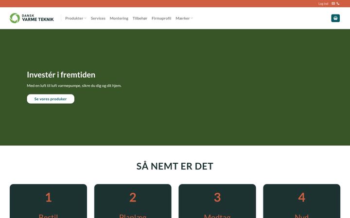 Skjámynd af danskvarmeteknik.dk