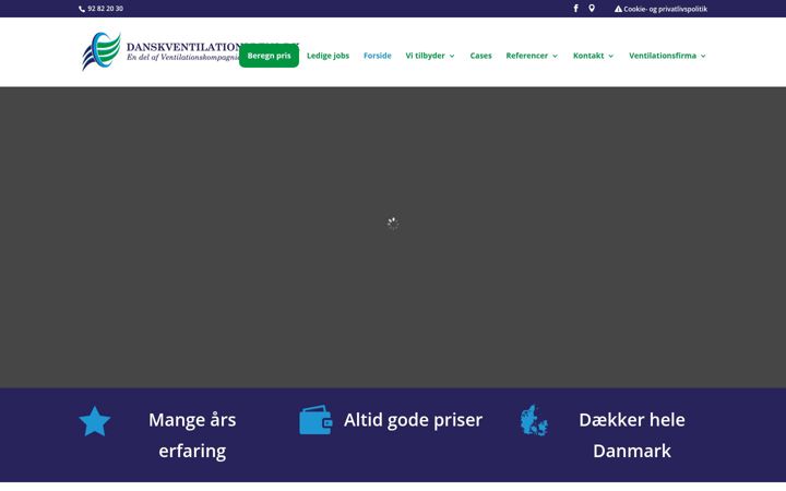 Screenshot of danskventilationsrens.dk