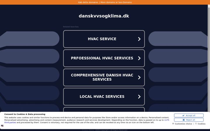 Screenshot of danskvvsogklima.dk