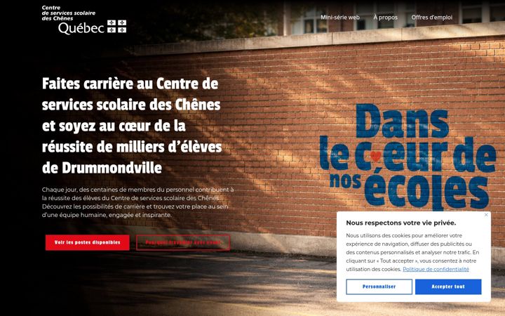 Skjámynd af danslecoeurdenosecoles.ca