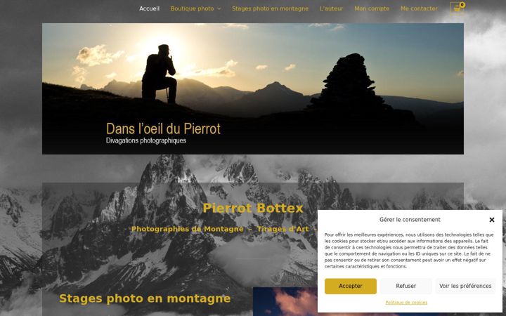 Screenshot of dansloeildupierrot.com
