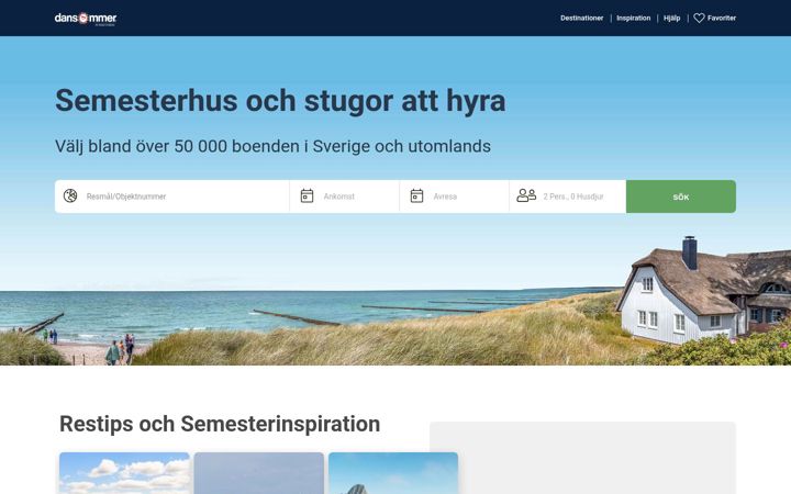 Screenshot of dansommer.se