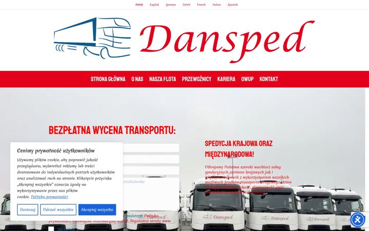 Screenshot of dansped.pl