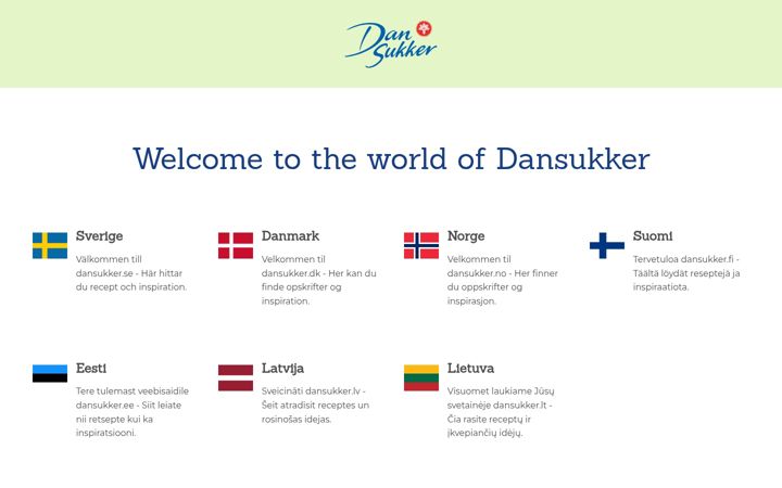 Screenshot of dansukker.co.uk