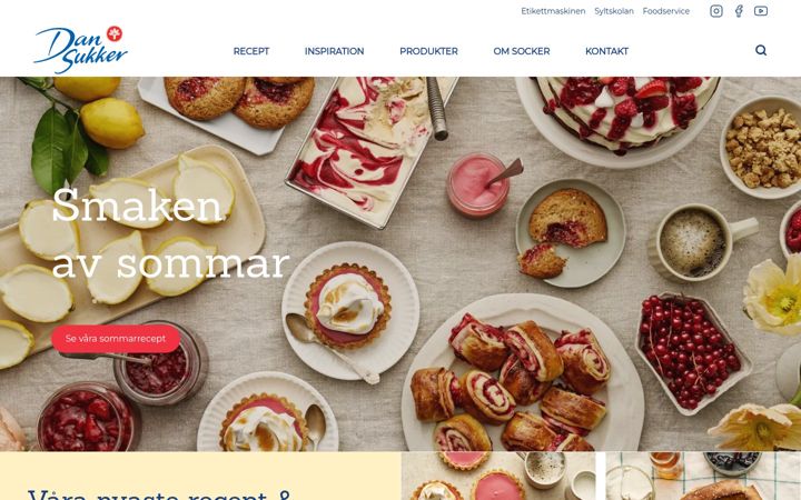 Screenshot of dansukker.se
