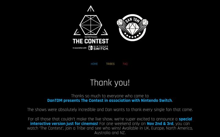 Screenshot of dantdmtour.com