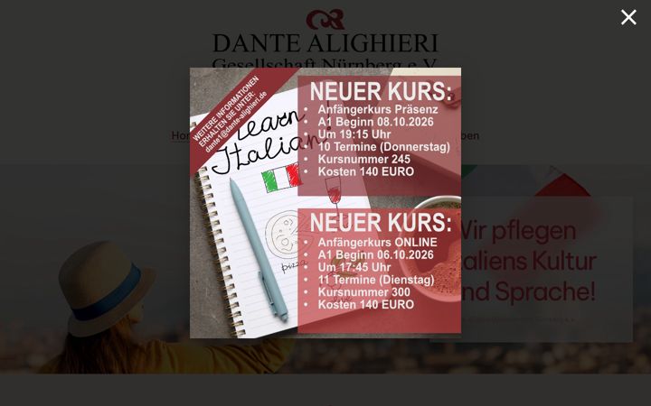 Screenshot of dante-alighieri.de