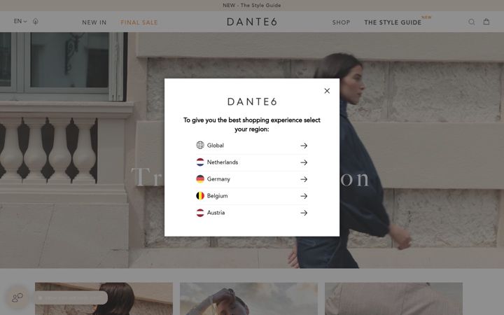 Screenshot of dante6.com