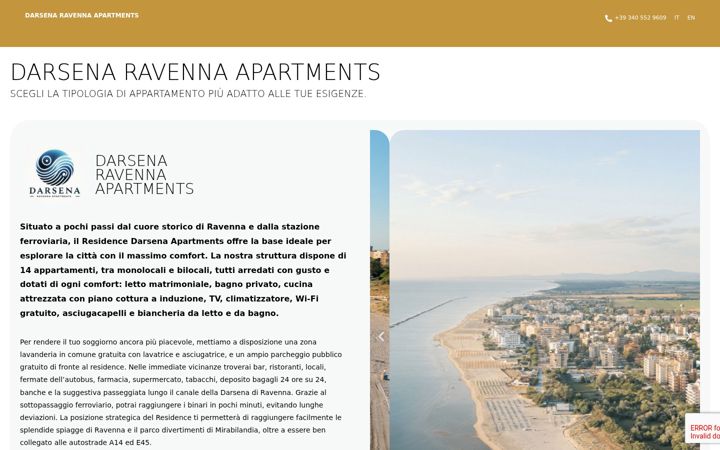 Screenshot of danteapartments.it