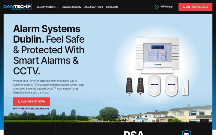 Screenshot di dantechsecurity.ie