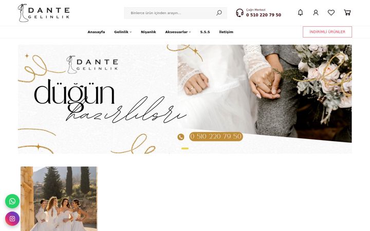 Screenshot of dantegelinlik.com